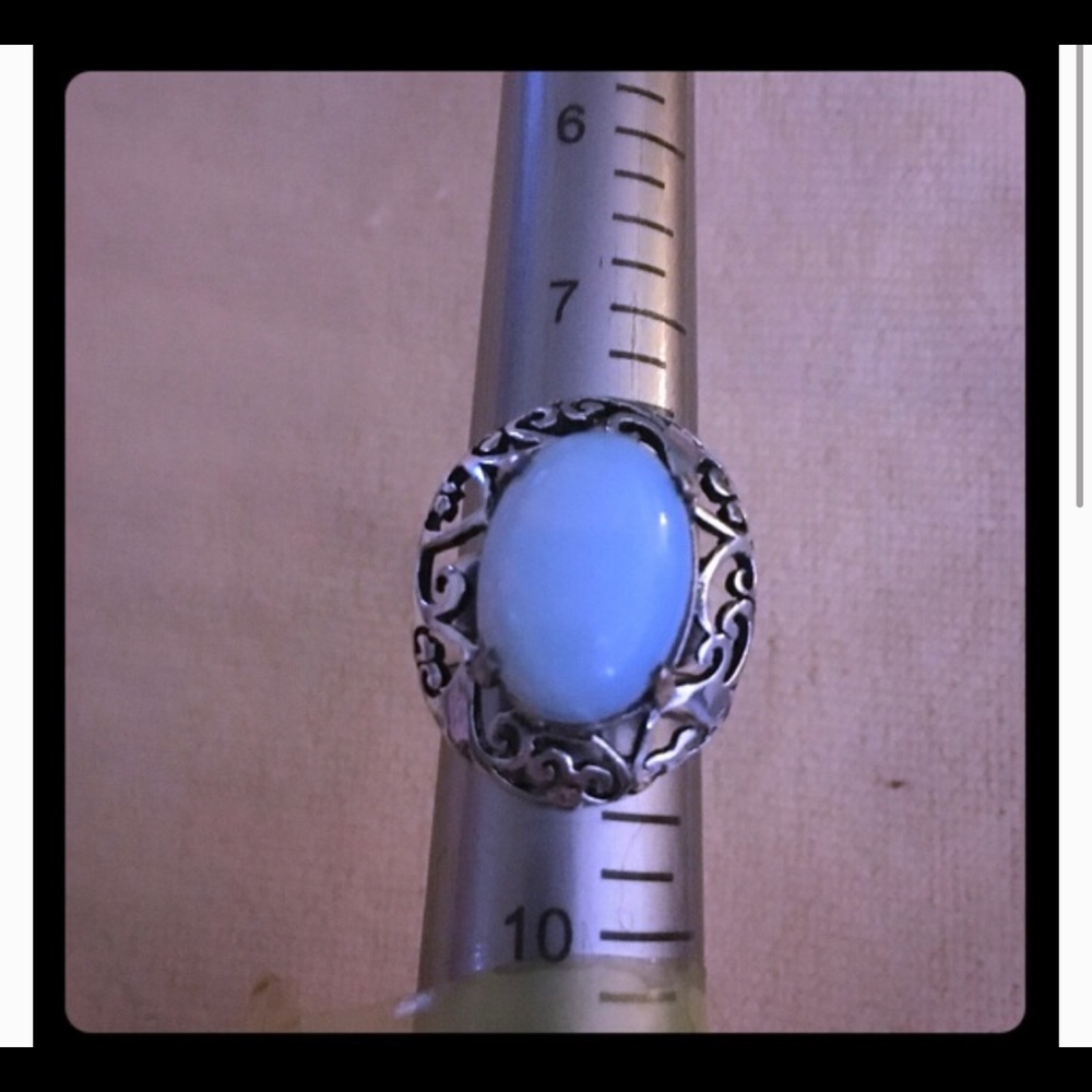 Sterling silver opalite ring size 9